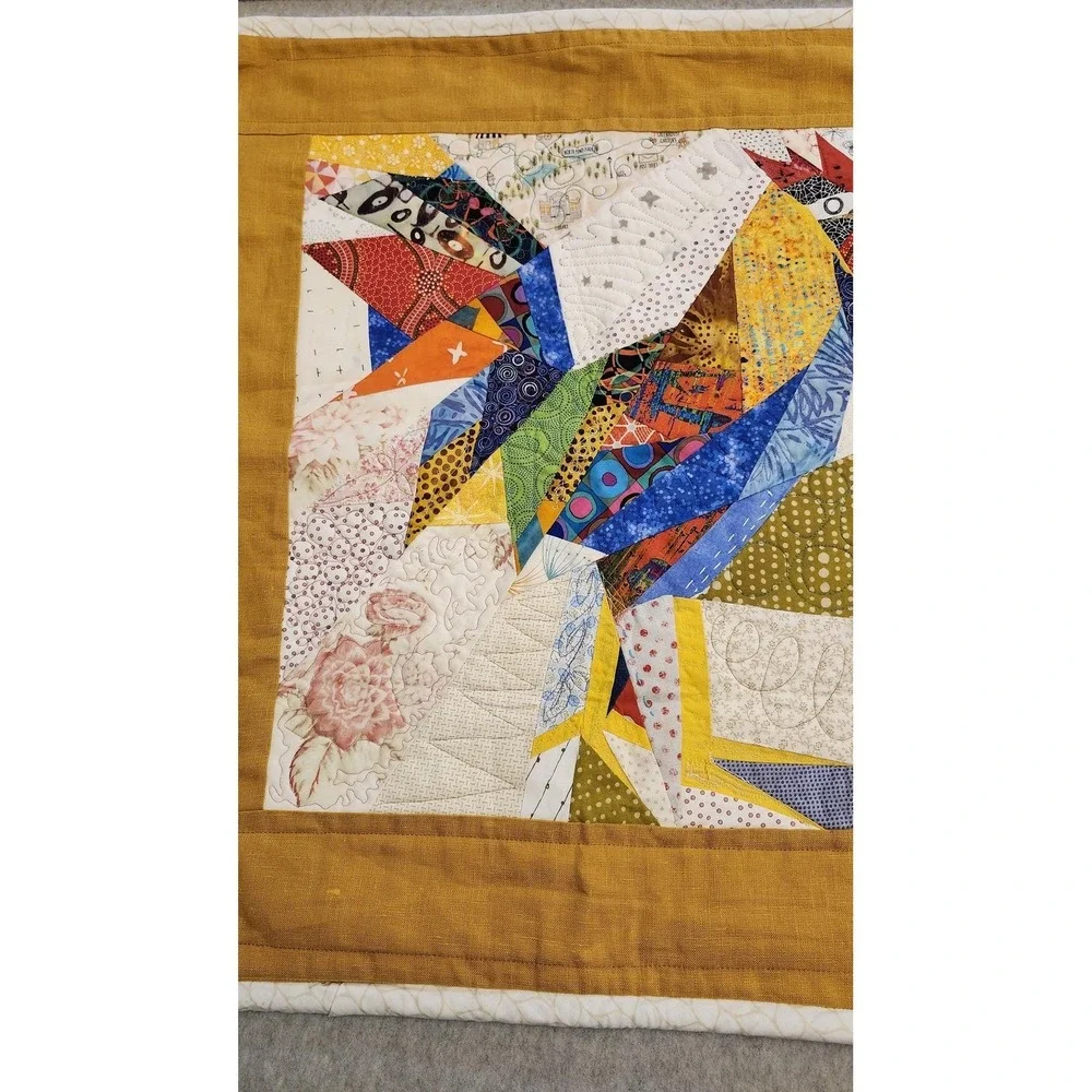 Handmade Quilted Rooster Wall Hanging Mini‎ Quilt Patchwork Farmhouse Kitchen